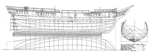 Hacketts Originalplan, Repro aus "Personnel ans Ships' Data"